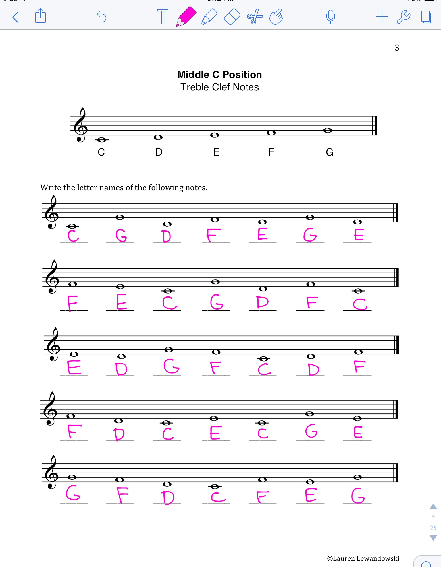 Free Printable Piano Notes Worksheets