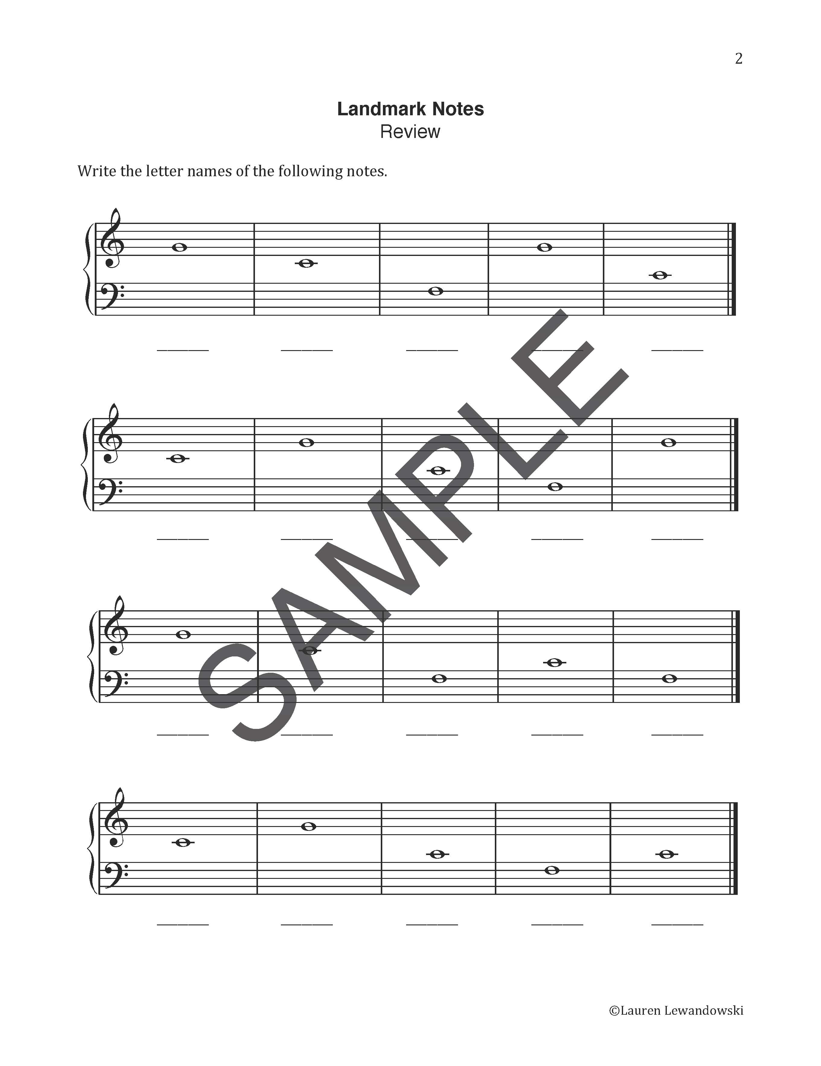 Note Naming Worksheets Piano With Lauren