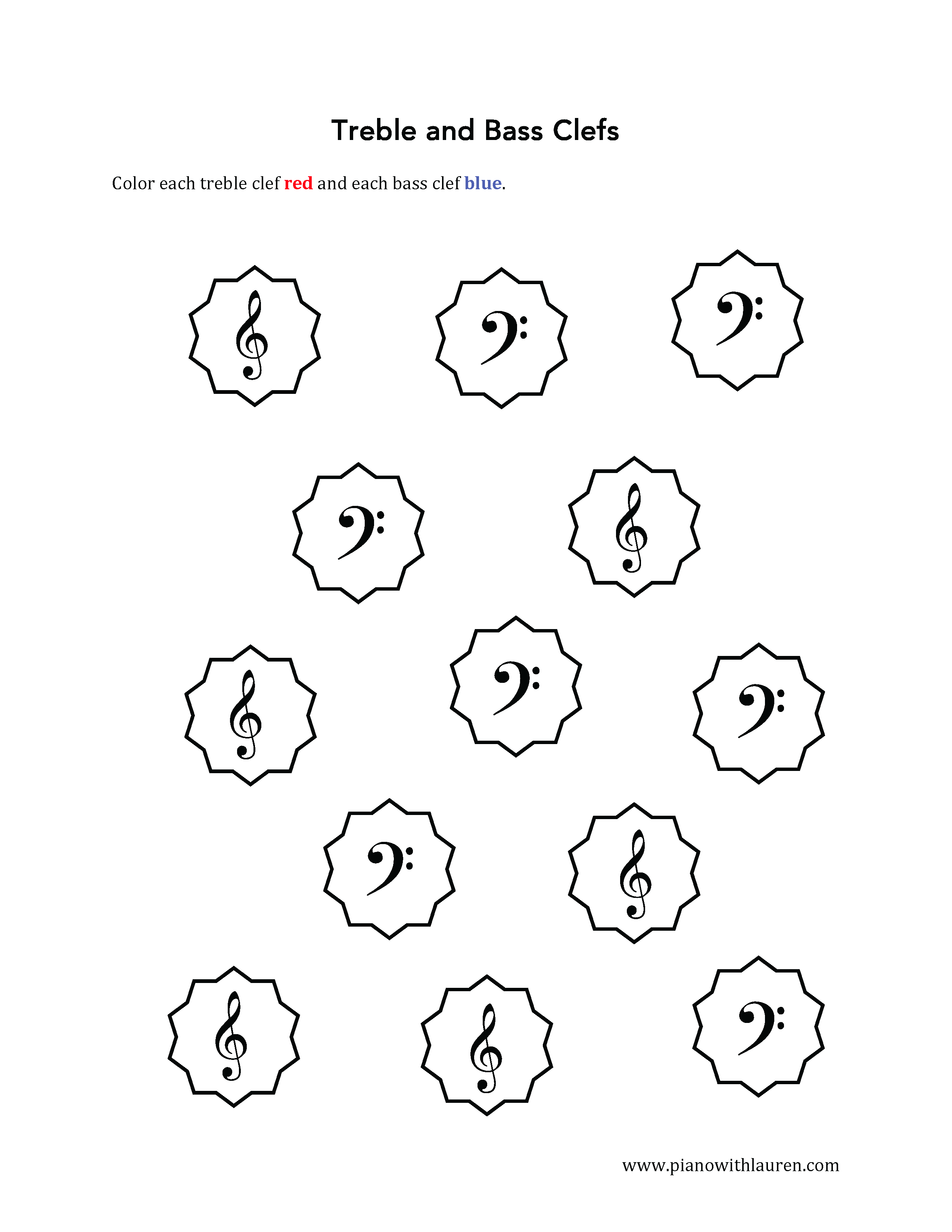 Treble and Bass Clefs