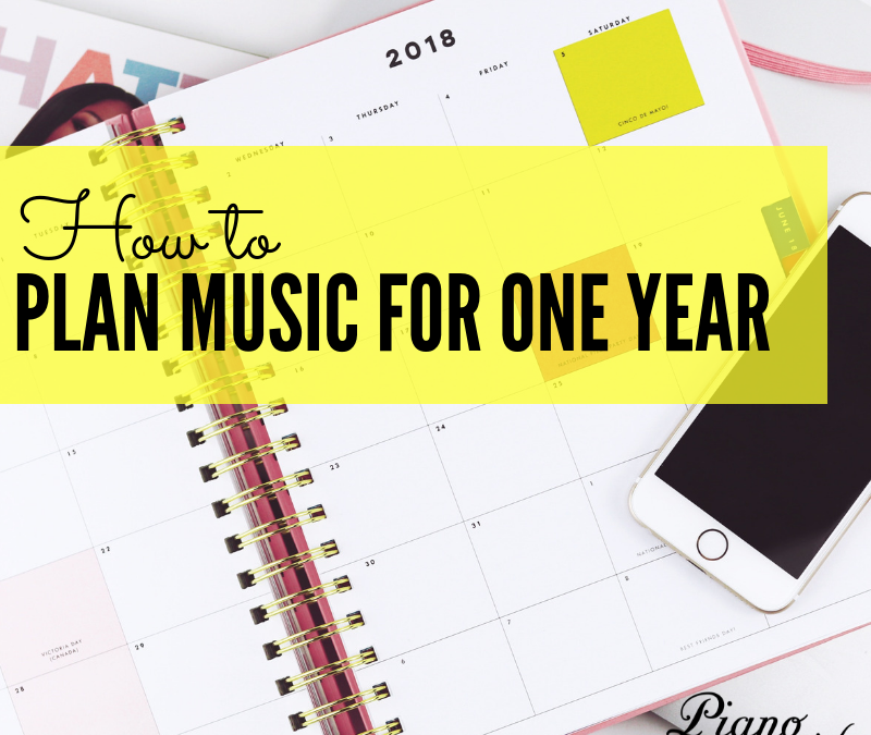 Planning Piano Music for One Year