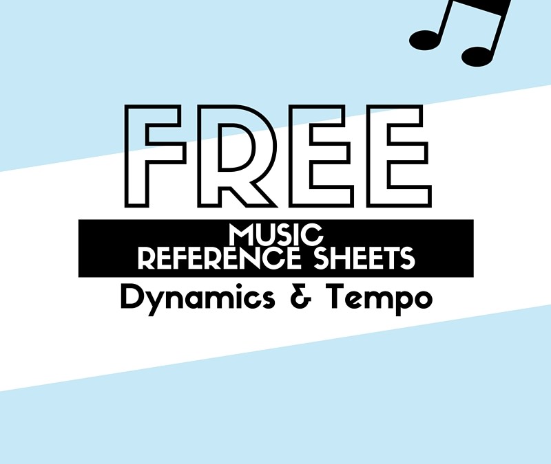 Dynamics and Tempo Reference Sheets