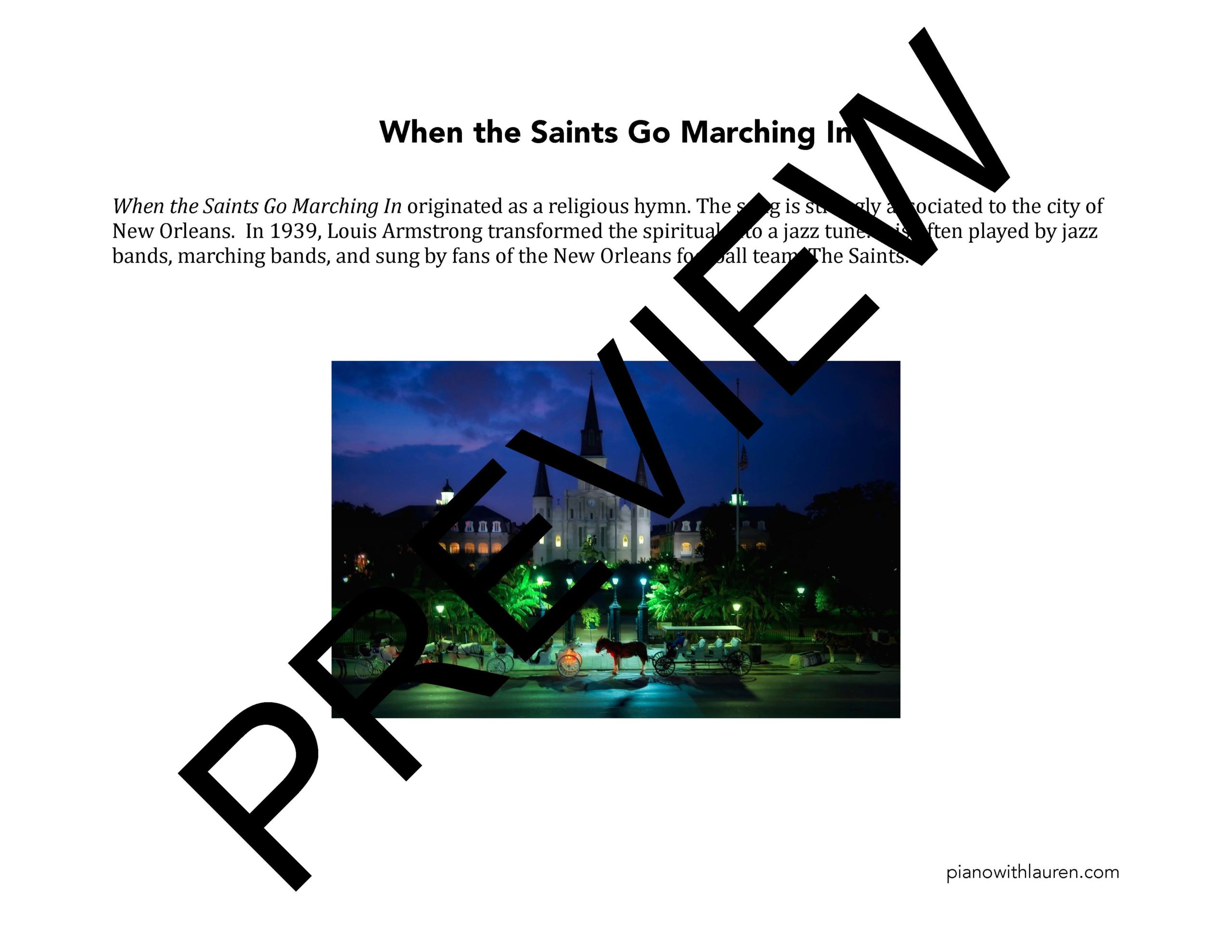 When the Saints Go Marching In | Piano Ensemble Music (PDF Download) - Image 2