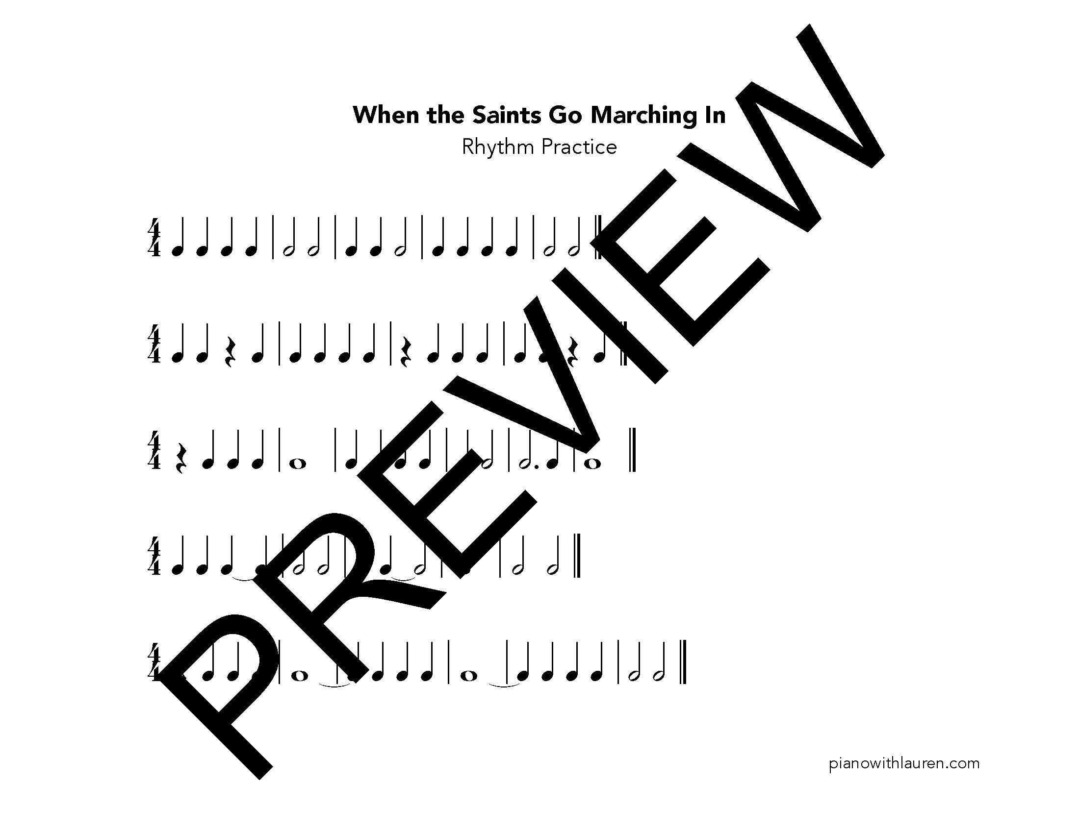 When the Saints Go Marching In | Piano Ensemble Music (PDF Download) - Image 3