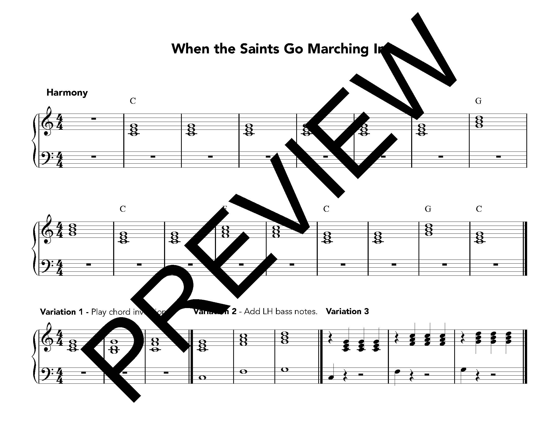 When the Saints Go Marching In | Piano Ensemble Music (PDF Download) - Image 4