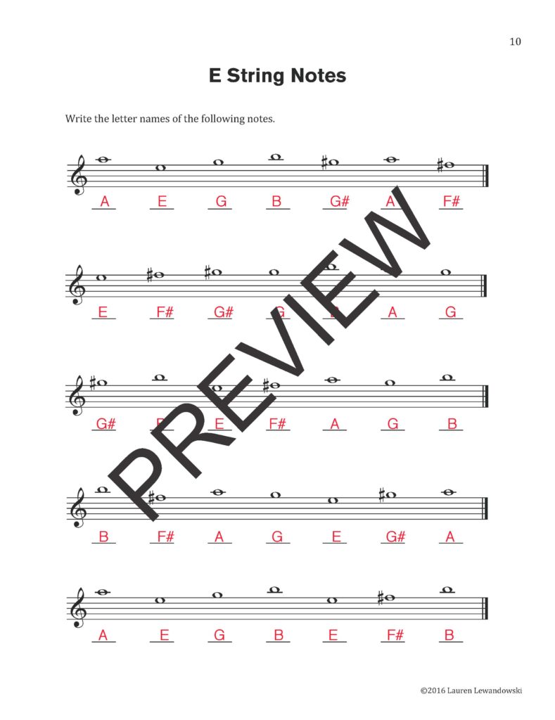 Violin NoteSpeller Preview Page 02