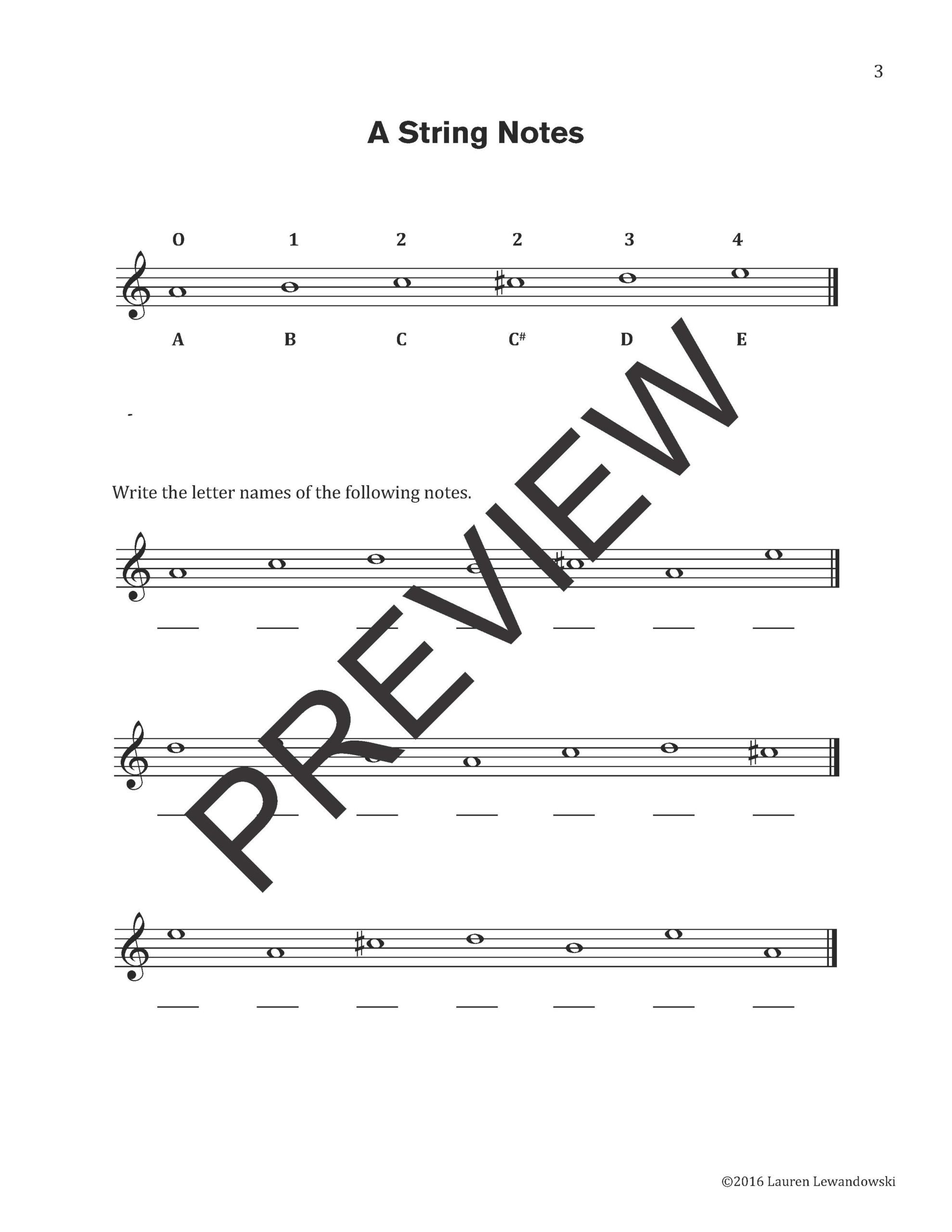 Violin Note Speller - Level 1 (PDF Download) - Image 4