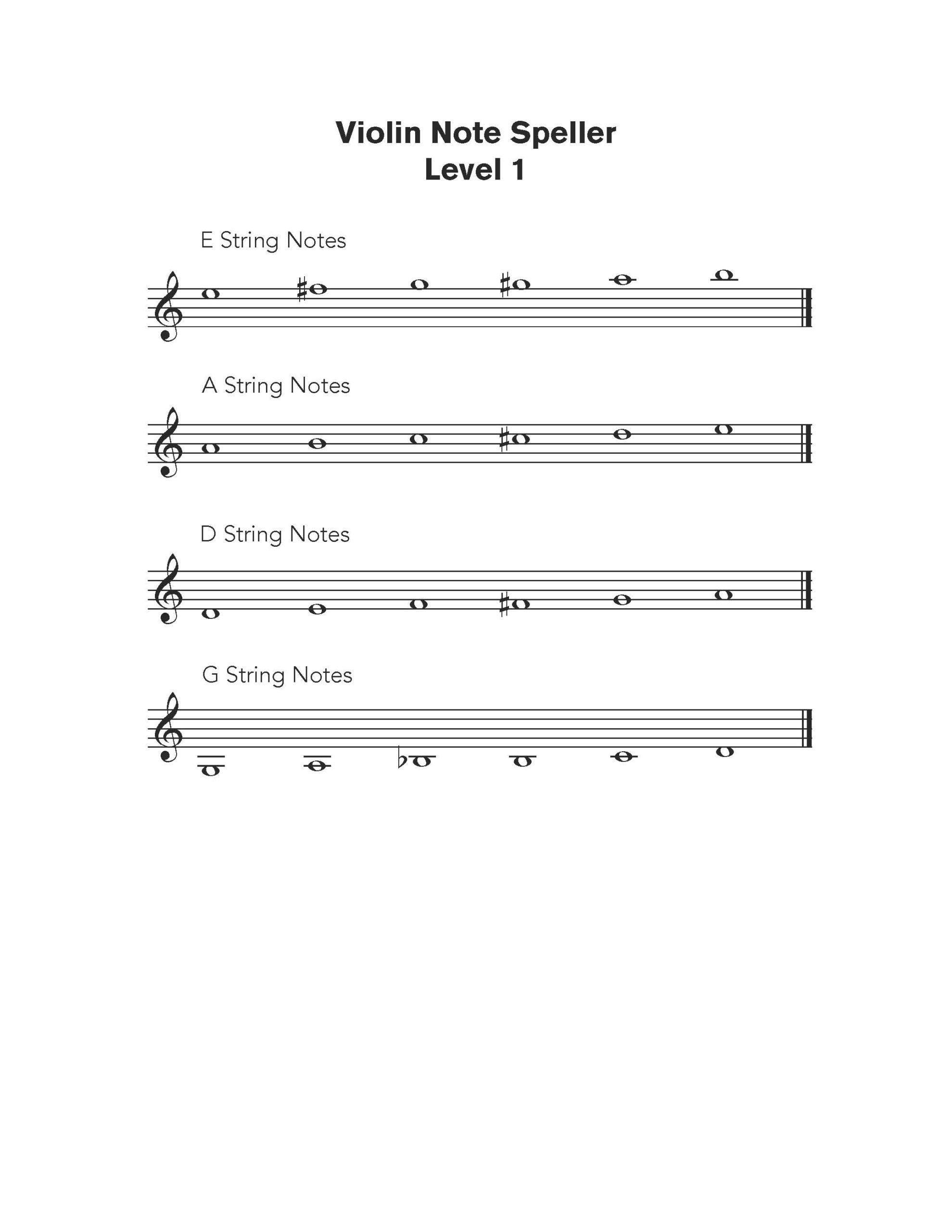 Violin Note Speller - Level 1 (PDF Download) - Image 3