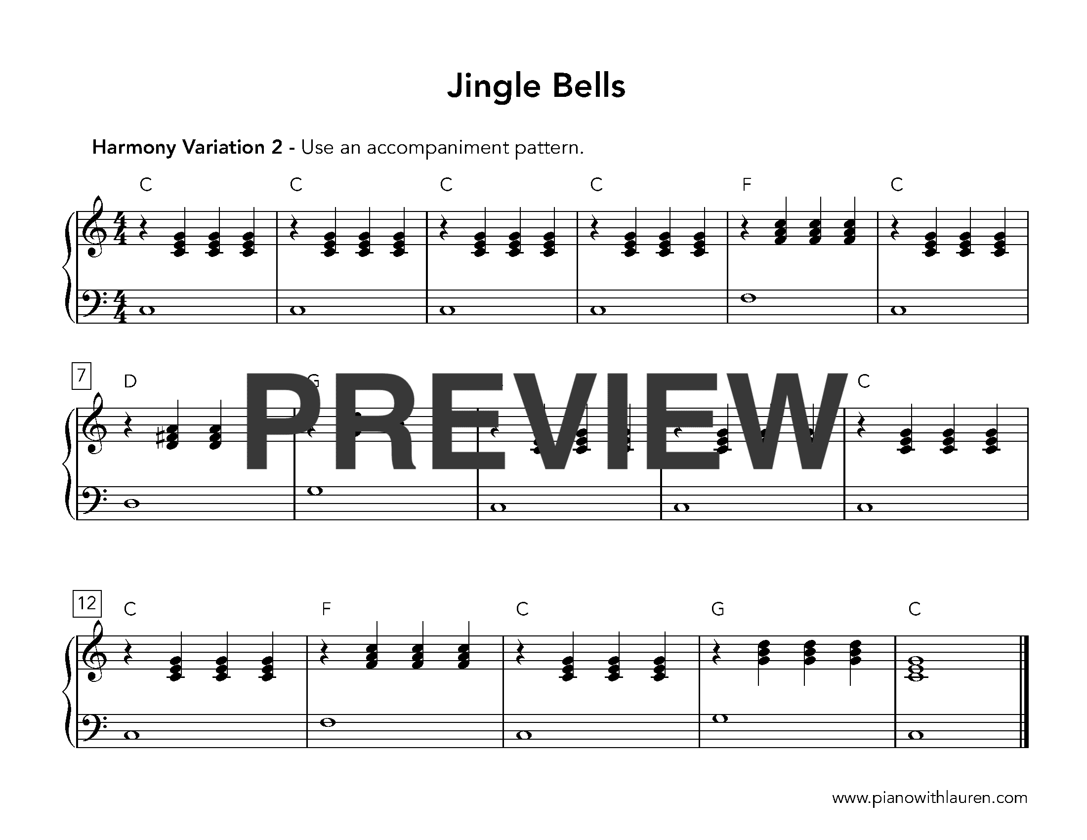 jingle bells piano ensemble music