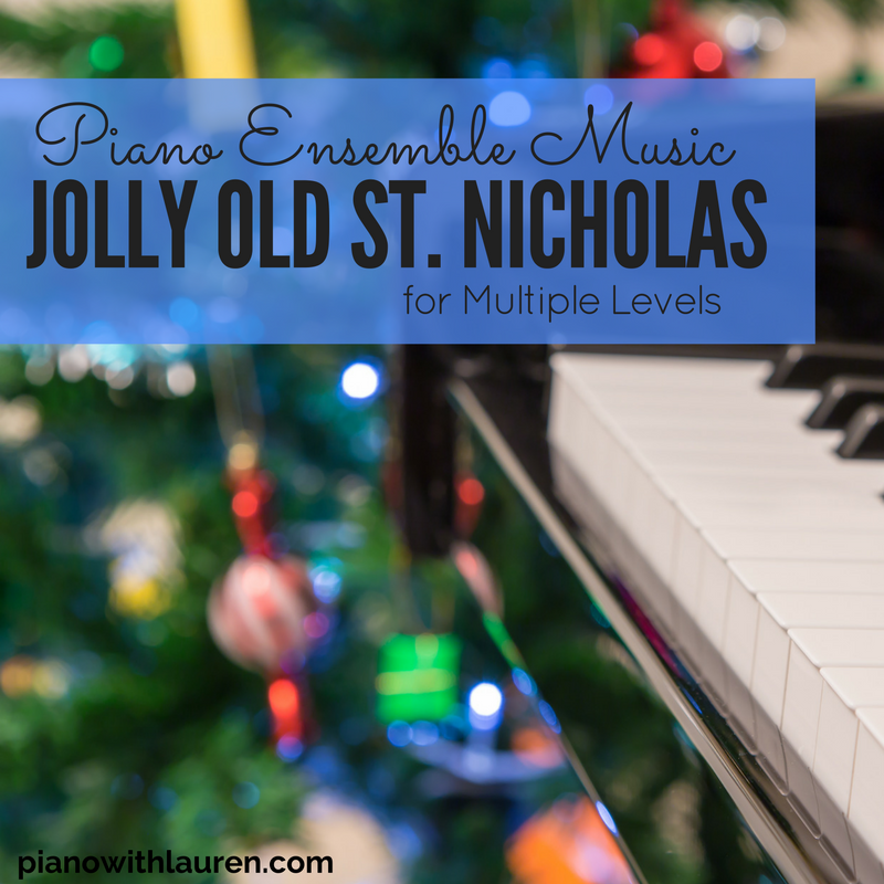 Jolly Old St. Nicholas Piano Ensemble Music