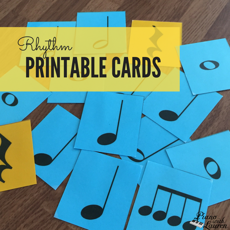 Free Printable Rhythm Cards Piano With Lauren