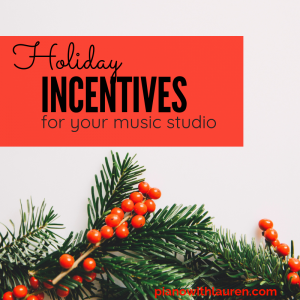 holiday incentives for your music studio