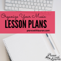 organize music lesson plans