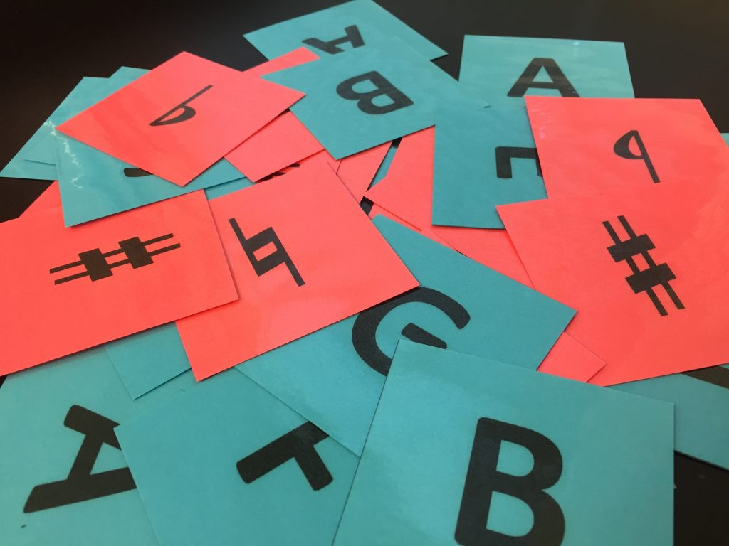 alphabet and accidental cards