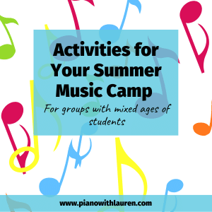 Activities for Your Summer Music Camp