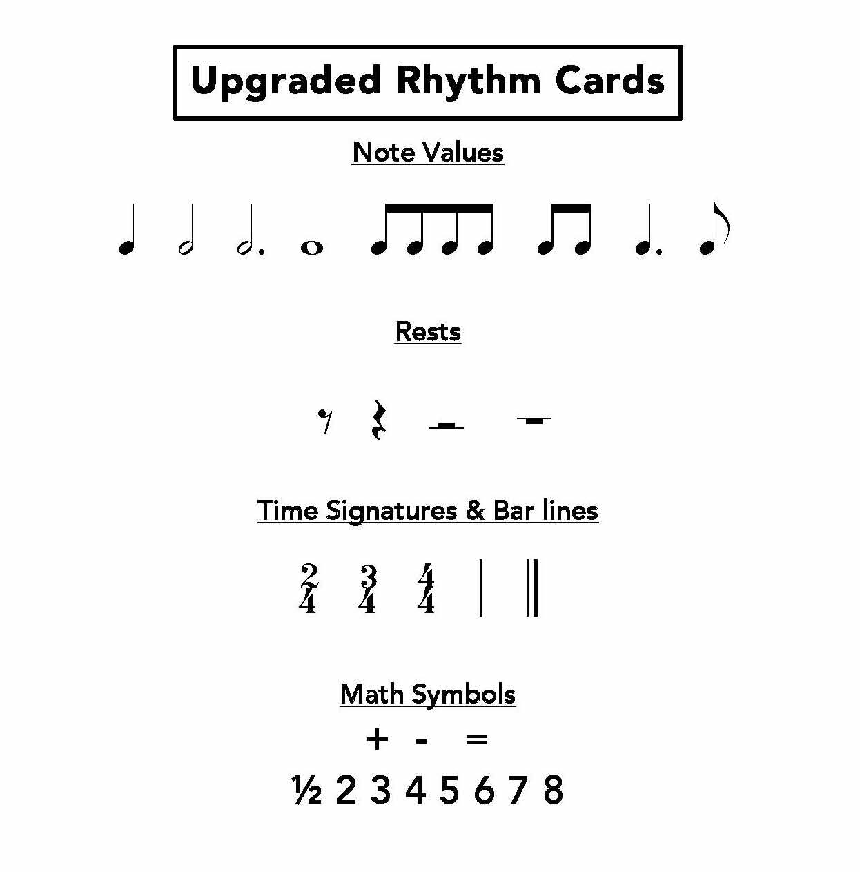 upgraded printable rhythm cards
