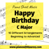 happy birthday piano sheet music