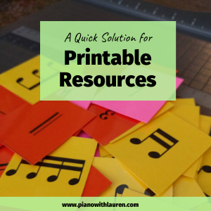 A Quick Solution for Printable Resources