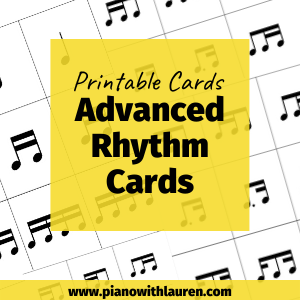 advanced printable rhythm cards