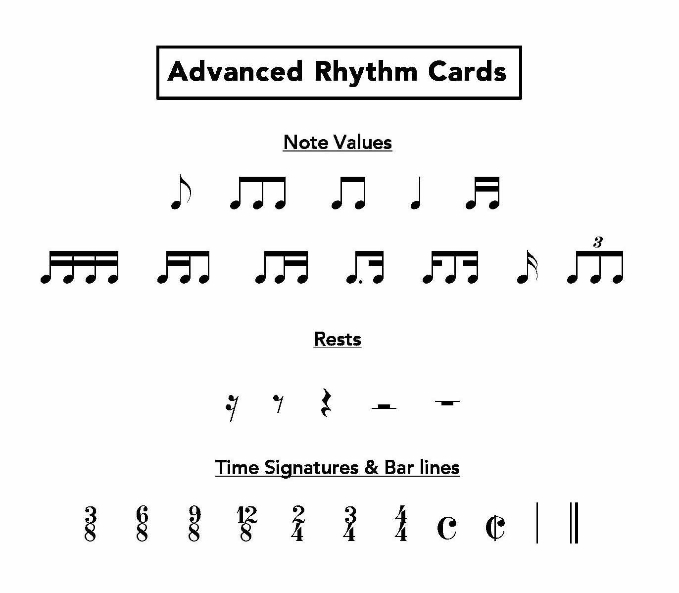 advanced rhythm cards