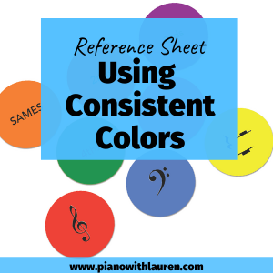 Teaching with Consistent Colors Reference Sheet