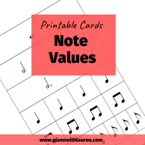 note value cards