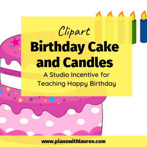 birthday cake and candles clipart