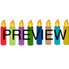 birthday cake and candles clip art