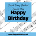 teach happy birthday piano