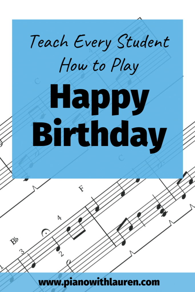 teach happy birthday piano