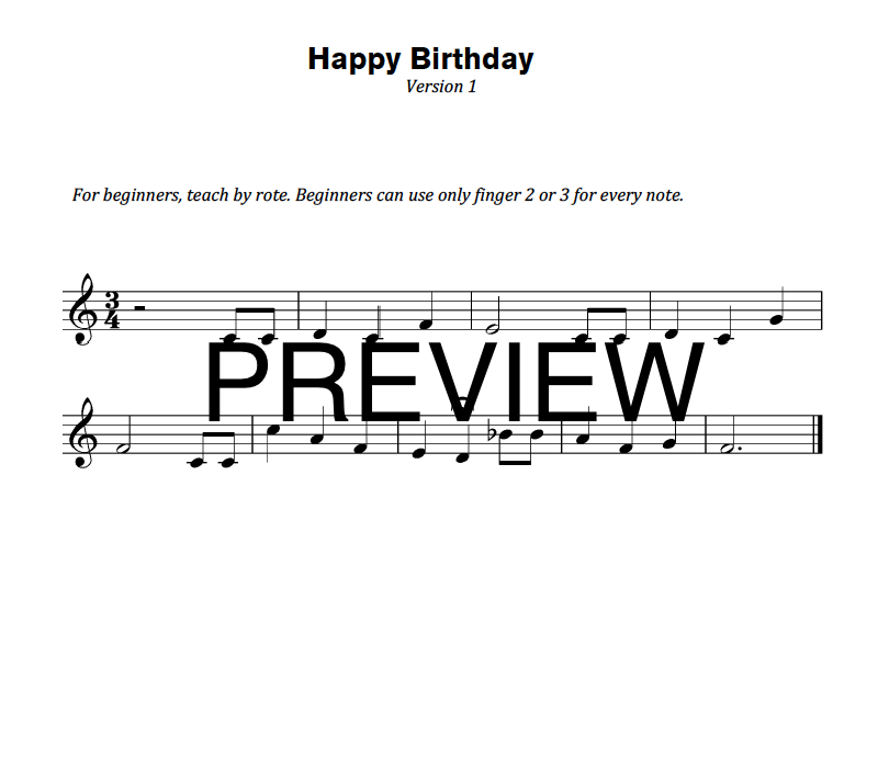 happy birthday in F preview pg 1
