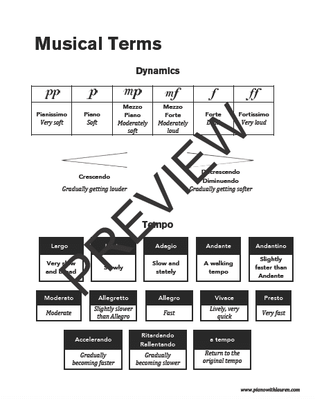 musical terms pdf