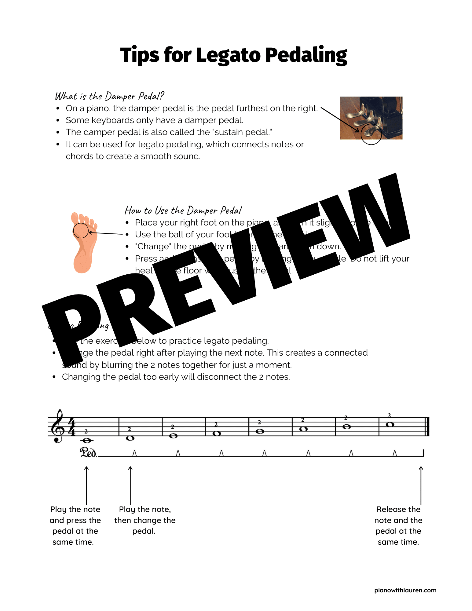 Legato pedal cheap