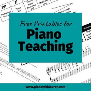 Free Printables for Piano Teaching