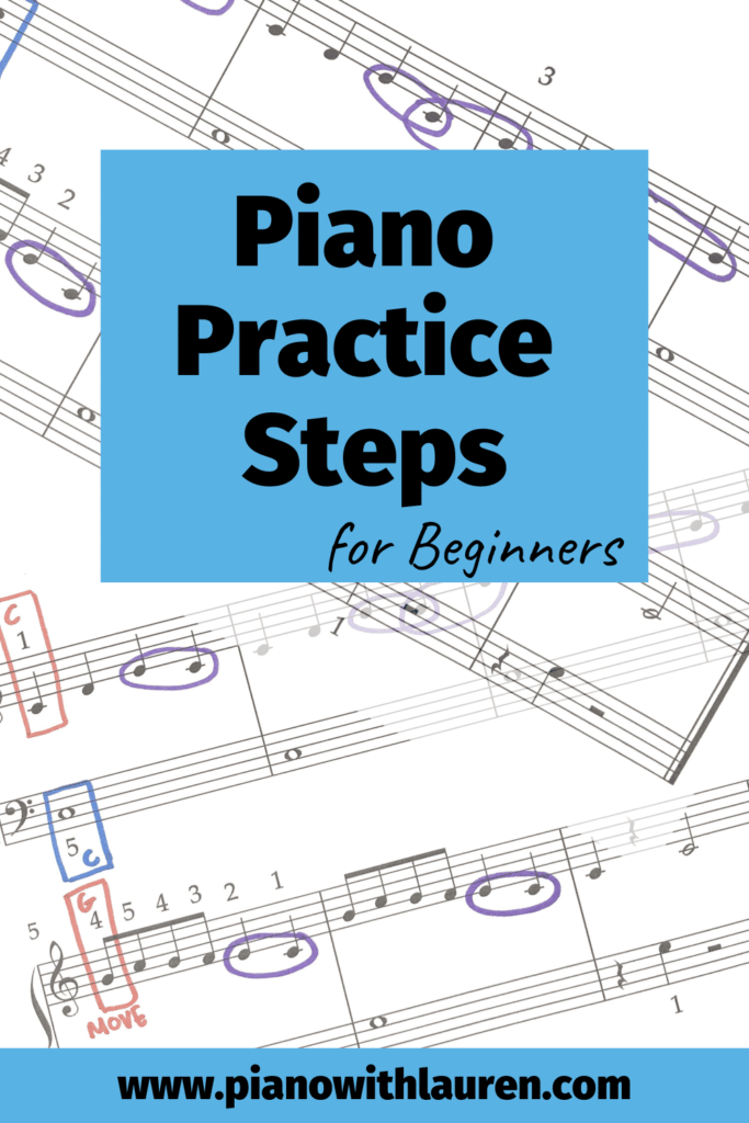 piano practice steps for beginners