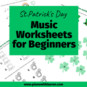 st. patrick's day music worksheets for beginners