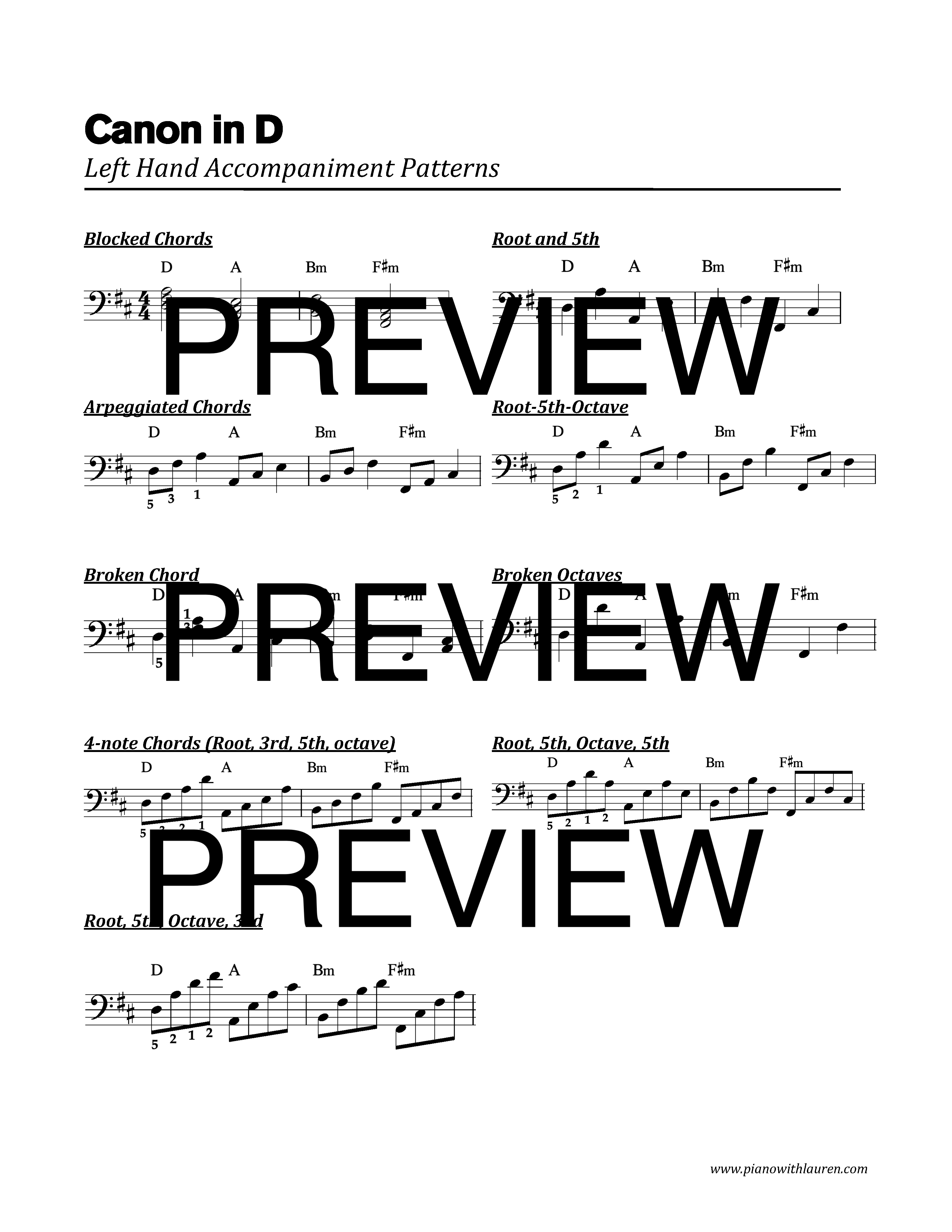 canon in d lead sheet