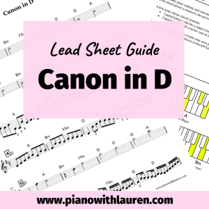 canon in d lead sheet