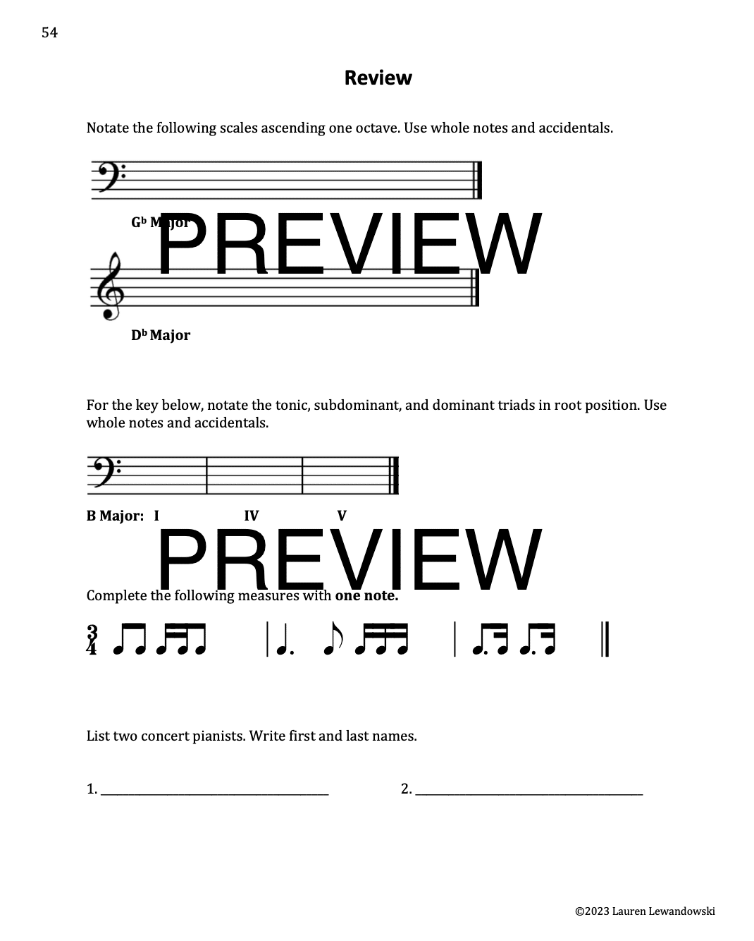 ready for theory piano review book level 3