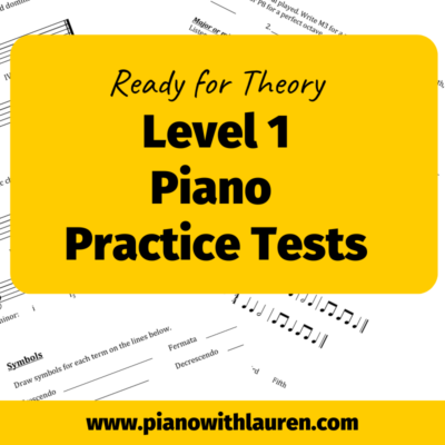 Piano Practice Theory Tests - Level 1 (PDF Download)