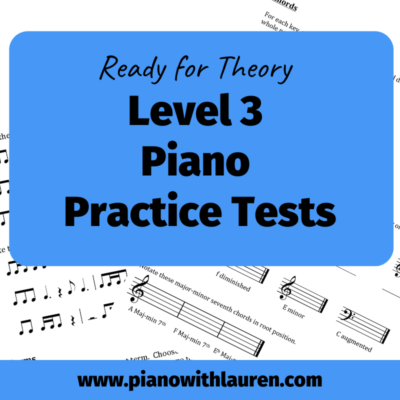 Piano Practice Theory Tests - Level 3 (PDF Download)