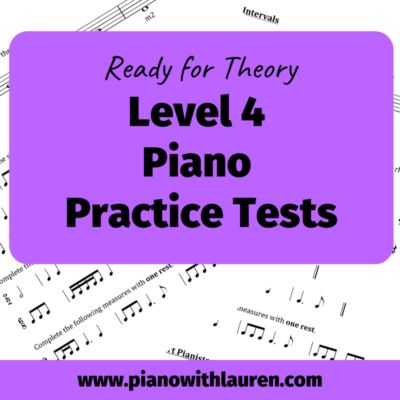 Piano Practice Theory Tests - Level 4 (PDF Download)