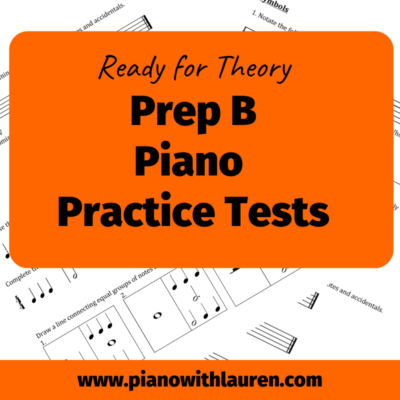 Piano Practice Theory Tests - Prep B (PDF Download)