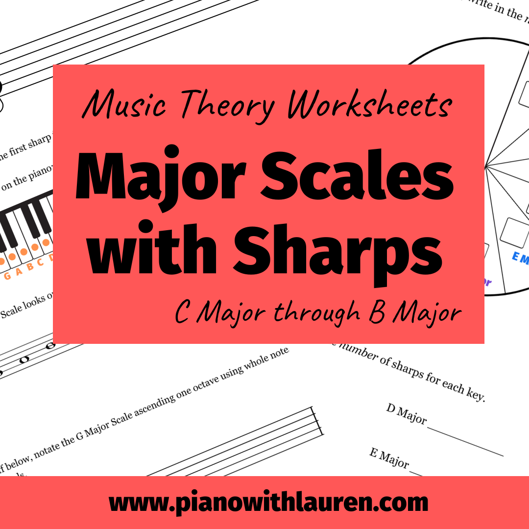 major scales with sharps worksheets