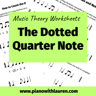 dotted quarter note worksheets