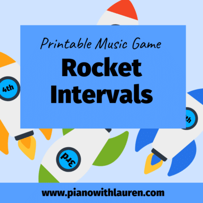 Rocket Intervals - Printable Music Game