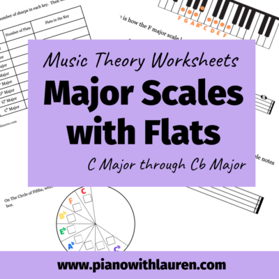 Theory Worksheets: Major Scales with Flats (C through Cb)