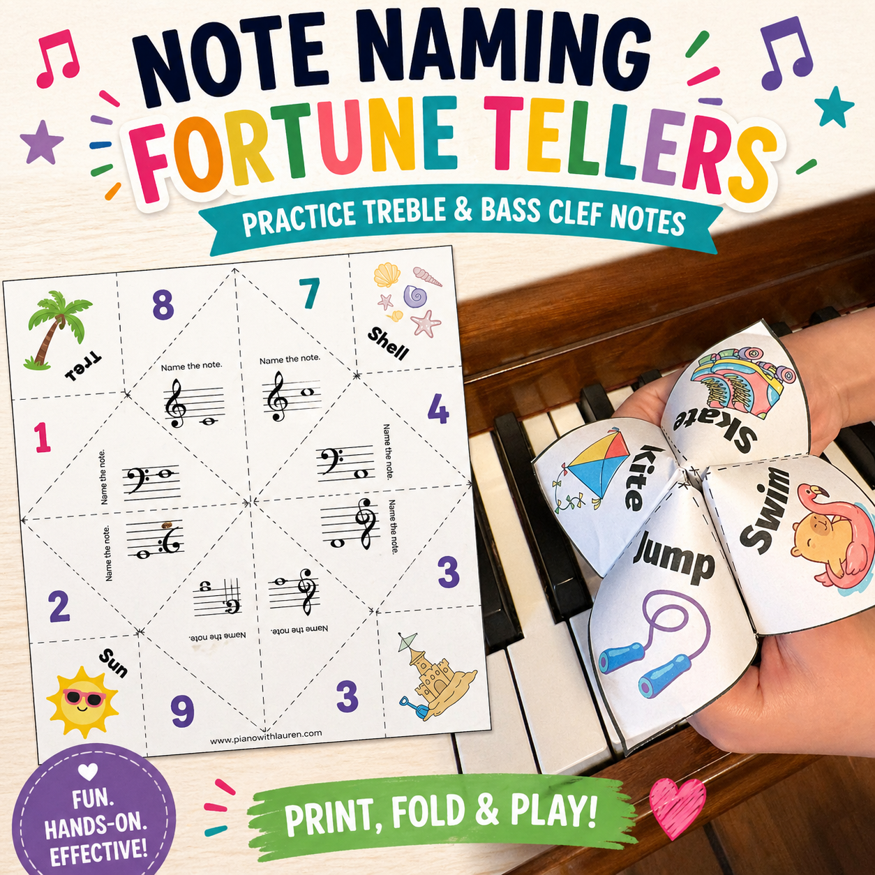 note naming fortune tellers 2 note naming fortune tellers 2