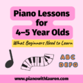 piano lessons for 4-5 year olds
