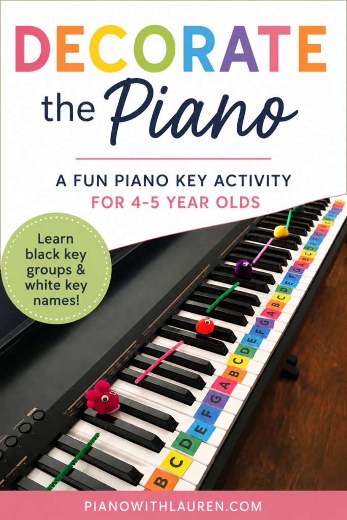 piano key activity for 4-5 year olds