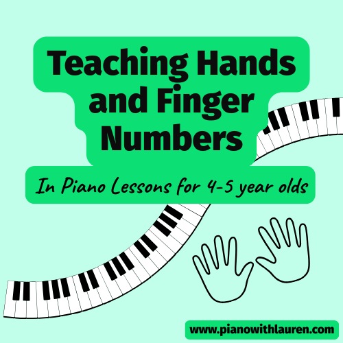 Teaching Hands and Finger Numbers in Piano Lessons for 4–5 Year Olds